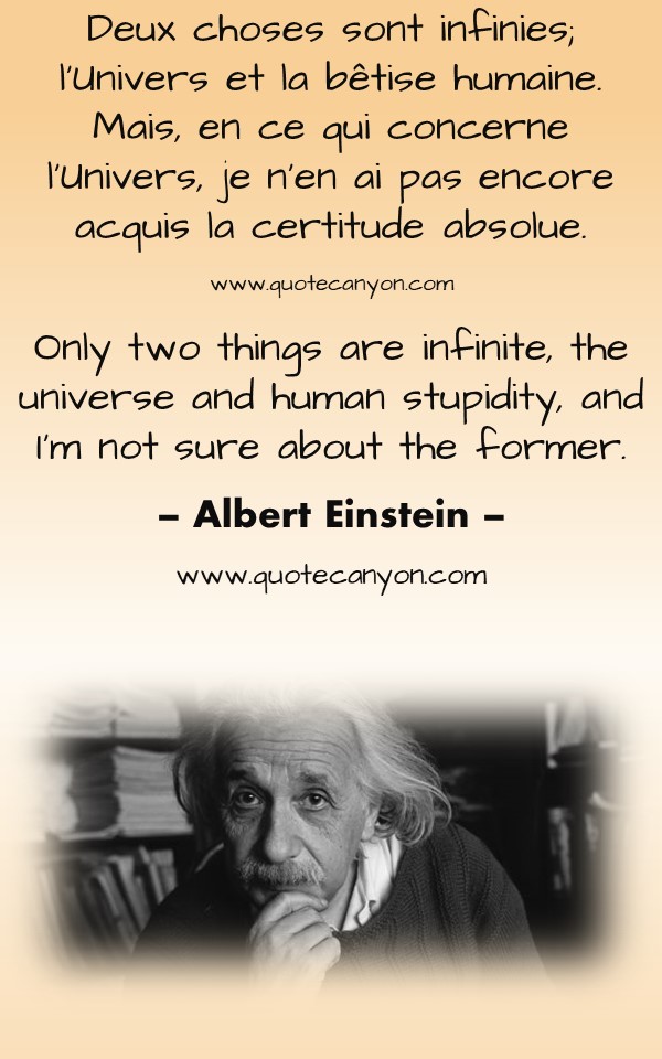 English To French Albert Einstein Quotes