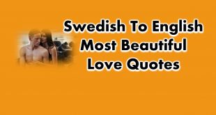 Swedish to English Most Beautiful Love Quotes and Phrases